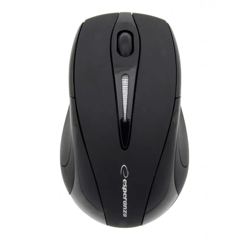Belaidė RF pelė ESPERANZA EM101K, ambidekstrinė, 1000 DPI, 2.4 GHz nano USB imtuvas, juoda
