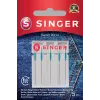SINGER adatos Denim 90/14, pakuotė 5 vnt. — sunkiems audiniams (džinsas, brezentas)