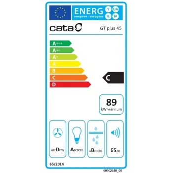 Įmontuojamas gartraukis CATA GT-PLUS 45 X /M — 492 mm, nerūdijantis plienas, 645 m³/h, metaliniai filtrai, mygtukų valdymas