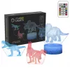 Stalinė LED lempa MANTA SNL117RGB RGB 3D dinozaurų šviesos dekoracija
