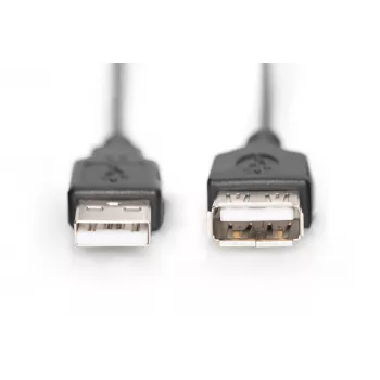 Digitus ASSMANN USB ilginimo kabelis USB-A (M) į USB-A (M) 1,8 m USB 2.0 juodas (AK-300200-018-S)