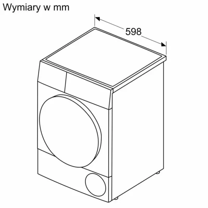 Kondensacinė džiovyklė su šilumos siurbliu Bosch WQG145APPL 9 kg, 14 programų, LED ekranas, balta