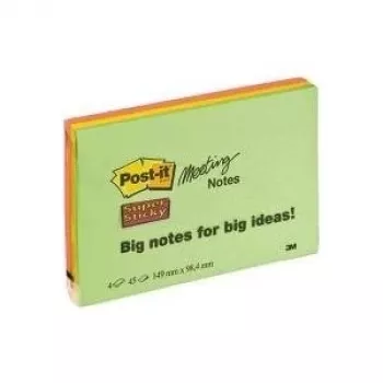 3M Post-it Notes lipnūs lapeliai Super Sticky Meeting (6445-4SS)