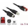 USB kabelis DeLOCK 85491 USB 2.0 5 m USB B juodas