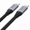 USB C į C duomenų ir įkrovimo kabelis Unitek C14082ABK 1 m, USB 3.2 Gen 2 (10 Gbit/s), 100 W PD, juodas