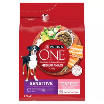PURINA ONE MEDMAX Adult Sensitive Lašiša ir Ryžiai 2,5 kg