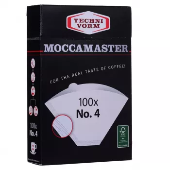 Kavos filtrai MOCCAMASTER 85022 Nr. 4, popieriniai, balti, pakuotė po 100 vnt.