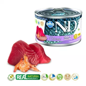 FARMINA N&D Cat Natural Tuna&Shrimp šlapias ėdalas katėms - 140 g