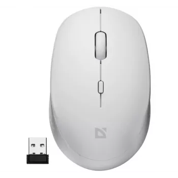 Belaidė pelė tylus spragtelėjimas AURIS MB-027 800/1200/1600 DPI balta
