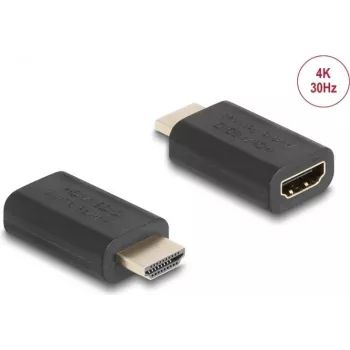 HDMI lyties keitiklis / EDID emuliatorius DeLOCK 64325, juodas, 2 × HDMI
