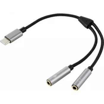 Renkforce USB 2.0 kompiuterio Y-laidinukas [1x USB-C kištukas – 2x lizdas]