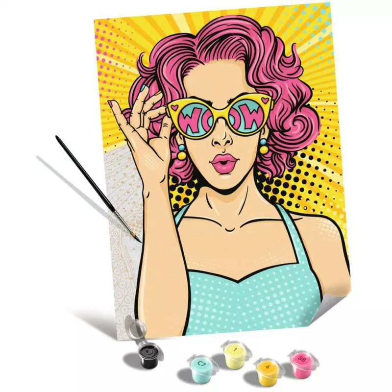 Ravensburger kūrybinis rinkinys CreArt ART Collection Canvas Edition – Moteris rožine spalva (PopArt)