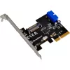 PCIe 4x USB 3.2 Gen1 valdiklio plokštė Silverstone SST-ECU04-E