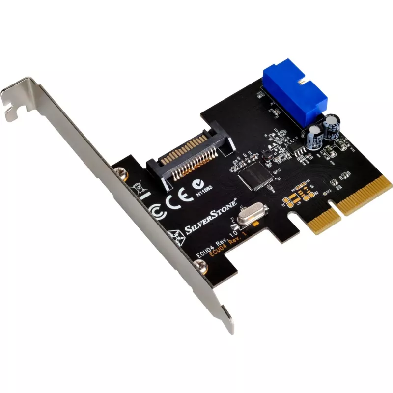 PCIe 4x USB 3.2 Gen1 valdiklio plokštė Silverstone SST-ECU04-E