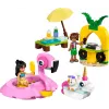 Konstruktorius LEGO Friends 42658 Baseinas su vienaragiu ir flamingo, personažai ir aksesuarai