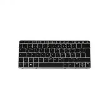 HP 776452-041 klaviatūra nešiojamam kompiuteriui EliteBook 725 G2, vokiškas (DE) išdėstymas, su foniniu apšvietimu, juoda