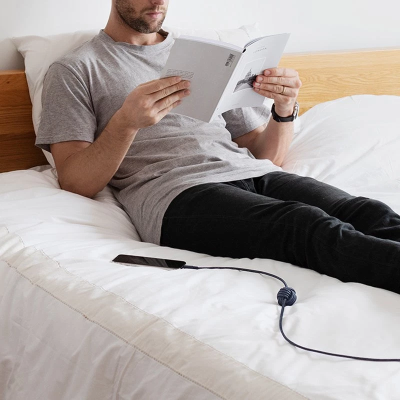 USB-C į Lightning laidas Native Union Night Cable 3 m — juoda/pilka