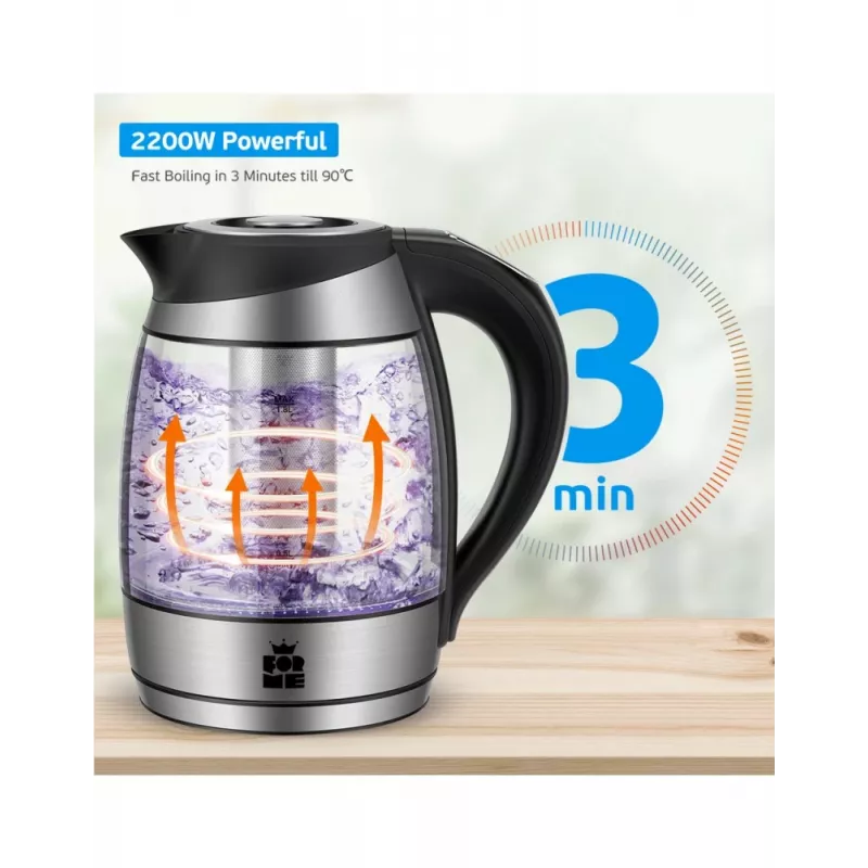 Elektrinis virdulys Forme FKG-448 1,7L 2200W Juodas