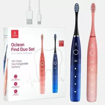Sonic dantų šepetėlis Oclean Flow Find Duo Set suaugusiems Mėlyna Rožinė OCLEAN