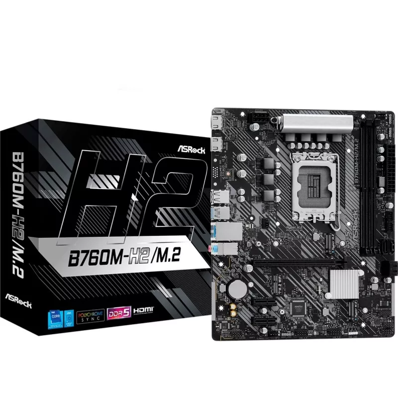 ASRock B760M-H2/M.2 DDR5 LGA1700 Micro-ATX pagrindinė plokštė