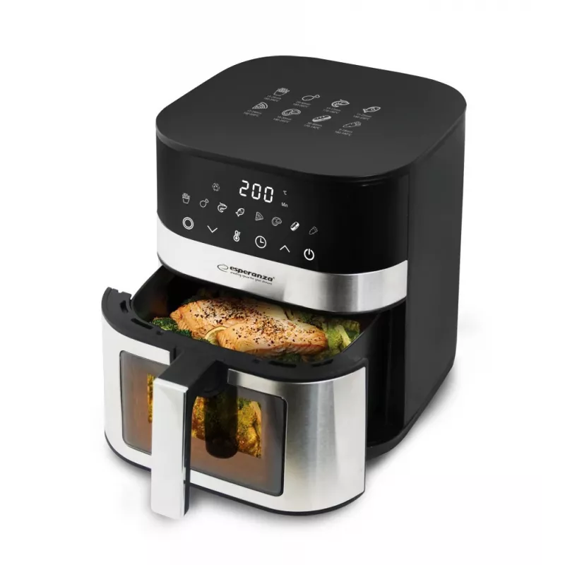 Oro gruzdintuvė ESPERANZA Pesce Alla Griglia 5 L, bekepė, 1400 W, 8 programų, 200°C, liečiamasis valdymas