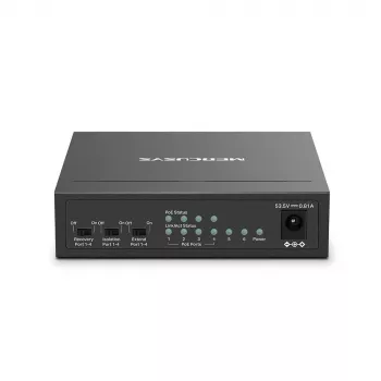 Mercusys 6 prievadų 10/100Mbps darbastalio komutatorius su 4 PoE+ prievadais