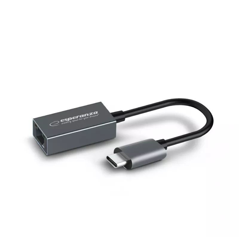 Esperanza ENA102 USB-C – RJ45 Gigabit Ethernet keitiklis