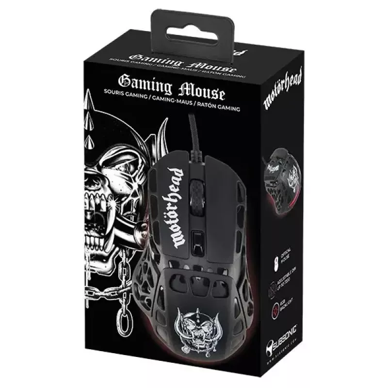 Subsonic Gaming Mouse Motorhead – raudona žaidimų pelė