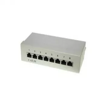 Mini Patch Panel S/CONN 75058 Cat5e Pilka