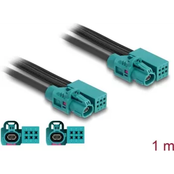 DeLOCK laidas HDMTD Z vienas + Powerpin lizdas į HDMTD Z vienas + Powerpin lizdas 1 m