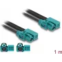 DeLOCK laidas HDMTD Z vienas + Powerpin lizdas į HDMTD Z vienas + Powerpin lizdas 1 m