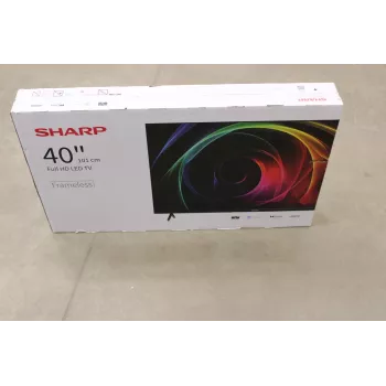 Televizorius Sharp 40HA1205E 40 colių (101 cm) Full HD, 1920×1080, HDMI, USB, DVB-T/T2/C/S/S2, juodas, pažeista pakuotė