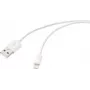 Renkforce USB 2.0 kabelis USB-A kištukas – Apple Lightning kištukas 1,00 m baltas RF-6857548