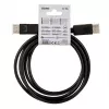 DisplayPort kabelis SAVIO CL-136, DisplayPort kištukas–kištukas, 2 m, DP 1.2, auksuoti kontaktai, juodas