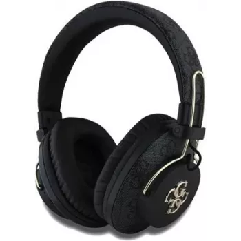 GUESS GUBHS72P4FC4MK belaidės Bluetooth ausinės su metaliniu logotipu, juodos spalvos, universalios