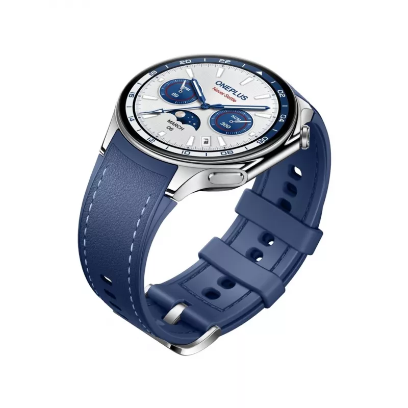 OnePlus Watch 2 išmanusis laikrodis, 46 mm, 1,43" AMOLED, 466 x 466, 32 GB, Wi-Fi, GPS, NFC, IP68, šiaurės mėlyna