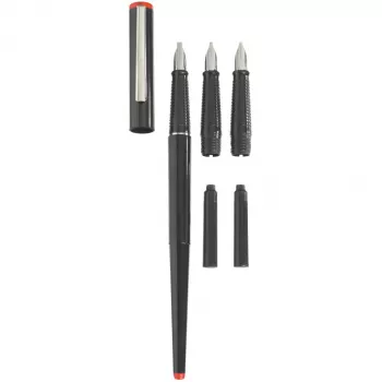 Rašiklių rinkinys (tušinukas + plunksninis) Herlitz 8623001 Juoda 5 vnt.
