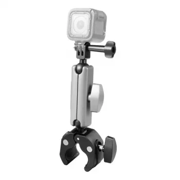 PULUZ motociklo laikiklis sportinėms kameroms (DJI, GoPro, Insta360) (juodas)