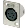 Neutrik NTR-NC4FP1 -30–80 °C – Juoda – Sidabrinė – UL 94 HB – IEC 61076-2-103 – IP 40 – IEC 68-2-20 (NC4FP1)