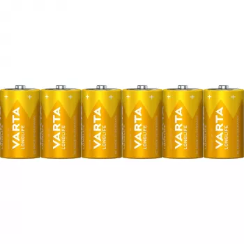 Vienkartinė baterija Varta Longlife Extra D 6 vnt.