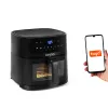 Lovio LVAF002BK PureFry XL Smart 6L Juoda – išmanioji oro gruzdintuvė