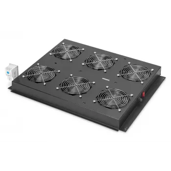 Digitus DN-19 FAN-6-SRV-B ventiliatorių blokas 19 inch 6 vietų serverių spintai juodas