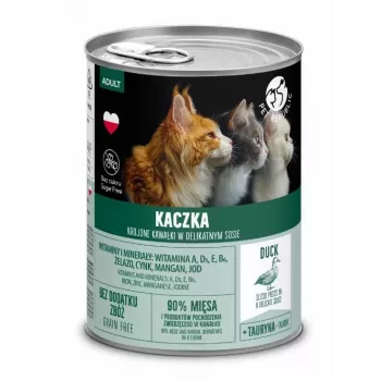 Šlapias kačių ėdalas PetRepublic PET REPUBLIC Adult Duck 400 g, be grūdų, vieno baltymo