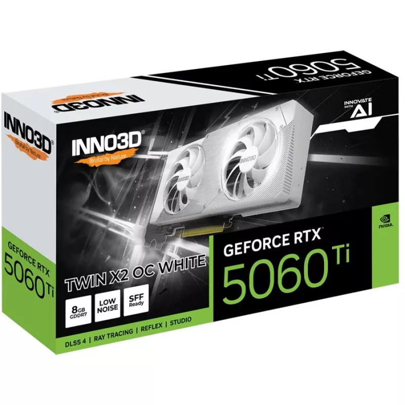 INNO3D GeForce RTX 5060 Ti 8GB GDDR7 TWIN X2 OC WHITE vaizdo plokštė