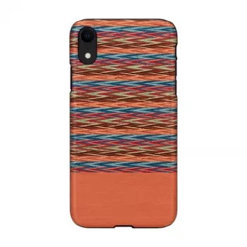 Browny Check Black apsauginis dėklas iPhone XR iš natūralios medienos ir polikarbonato
