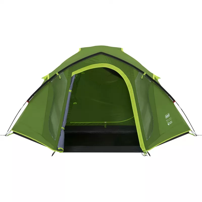 Coleman Dome Tent Darwin 4 Plus Blackout palapinė – 4 vietų tunelinė palapinė su prieangiu, tamsiai žalia/šviesiai žalia