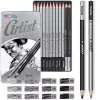 Colorino piešimo rinkinys 80118PTR — 12 dalių pieštukų ir aksesuarų rinkinys eskizams