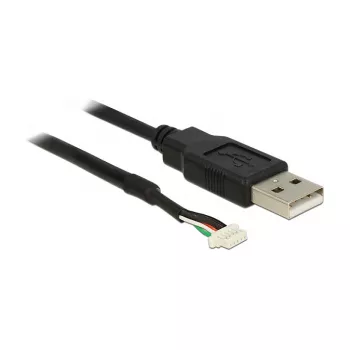 USB kabelis DeLOCK 1,5 m USB 2.0 A / 5 kontaktų, juodas
