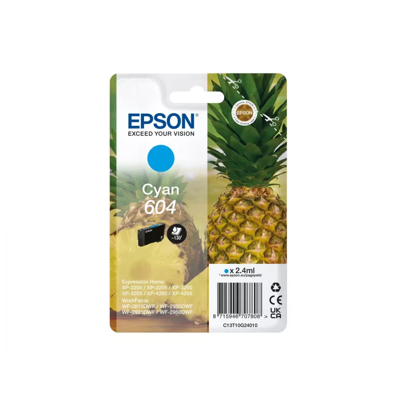 Epson 604 rašalo kasetė 1 vnt. Originalus Standartinis derlius Cian