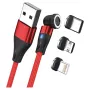 USB kabelis RealPower MagneticCharge3 1 m USB A raudonas